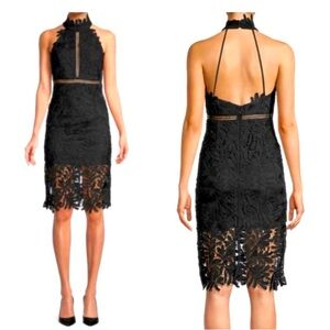 BARDOT Kara Black Halter Dress